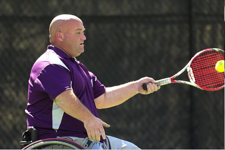 david hitting a forehand