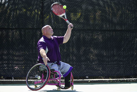 david hitting a serve